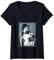 Rocky Lederjacke und Fedora mit Logo T-Shirt mit V-Ausschnitt