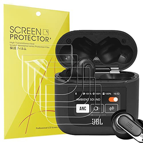 Blueshaweu Compatible for JBL Tour Pro 2 Earbuds Screen Protector, [6 Pack] Full Coverage TPU Clear Film Compatible with JBL Tour Pro 2 Earbuds Film (6 pack)