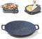 TEVUZ Poêle à gril en pierre médicale multifonctionnelle antiadhésive, poêle à griller pour barbecue 8 en 1, coréenne polyvalente, cuisinière à gaz, table de cuisson électrique (36cm)