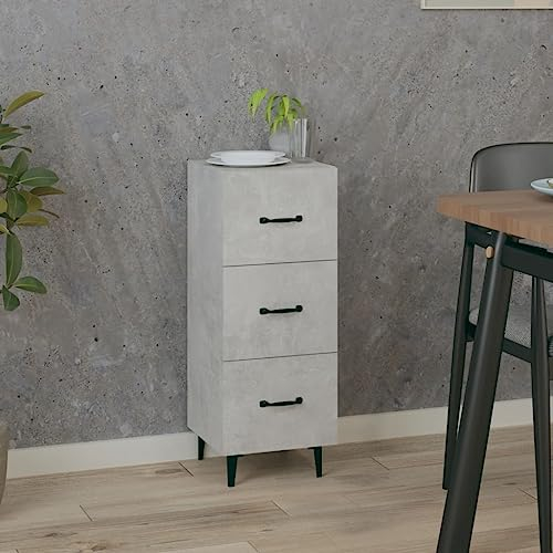 vidaXL Anrichte Beton grau 34,5x34x90cm Holzwerkstoff