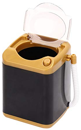 Mini-Make-up-Pinselreiniger, Elektrisches Waschmaschinen-Make-up-Werkzeug-Reinigungsgerät, Make-up-Schwammreiniger, mit Abflussrohr (Gold)