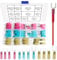 YIXISI 90 Stücke Schrumpf Draht Stecker Set, Schrumpfschlauch Steckverbinder, Elektrische Crimpverbinder, Kabelschuhe, Gabel Connectors, 22-10 AWG