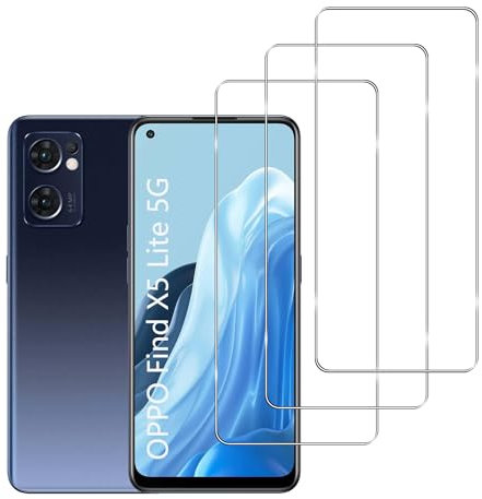 YIFNTANG [3 Pièces Protecteur Verre Trempé pour OPPO Find X5 Lite 5G,9H Dureté,Anti Rayures,Sans Bulles,HD Clair Protection D'écran Compatible avec OPPO Find X5 Lite 5G