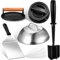 Tiangrid Burger Kit Griddle Accessories Kit 3 in 1 Burger Press Smashed Grill Press Cast Iron Stainless Steel Griddle Spatula Melting Dome Meat Chopper Tool for Ground Beef Turkey Grill Accessories