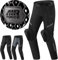 SHIMA Rush Pantalon Moto Homme Homologué Genouillères Airforce Pantalon De Moto Armure Combinaison de Motos Protection Ajustable Genoux Renforcé Airflow (Hommes, Pantalon Regular, Noir, M)