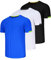 Mens T Shirts for Running Gym t Shirts Men's T Shirts Multipack Men Casual Crew Neck Shirts Mens Muscle Fit T Shirts Cool Dry Running Tops Short Sleeve Athletic for Men-Black/White/Blue-L