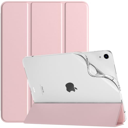 TiMOVO Cover Compatibile con iPad Air 11 Pollici (M3/M2-2025/2024), iPad Air 5/4 Generazione 2022/2020 10,9, Custodia con Morbido Posteriore in TPU Smerigliata, Auto Sveglia/Sonno, Oro Rosa