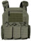 Drlmeio Taktischer Plattenträger 1000D Nylon mit 556 Magazintasche, Taktische Weste, Schnellverschluss-System Airsoft Weste, Verstellbarer MOLLE Platten Träger, Atmungsaktive Paintball Weste (RG)