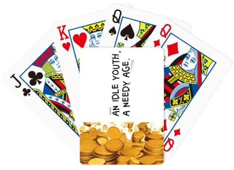 no/no Modisch inspirierender Spruch Gold Poker Spielkarte klassisches Spiel
