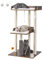 FourFurPets 111cm Katzenbaum, moderner Katzenbaumturm, Katzenturm für große Erwachsene Hauskatzen, großer Katzenbaum mit Kratzsäule, Katzenhöhle für Erwachsene Katzen, Rustikales Braun