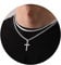 Fehki Men's necklaces,2PCS Stainless Steel Cross Necklace for Men,Silver/Gold/Black Sturdy Cuban Snake Chain Necklace Jewelry Gifts for Men Teen(18inch/20inch, Silver)