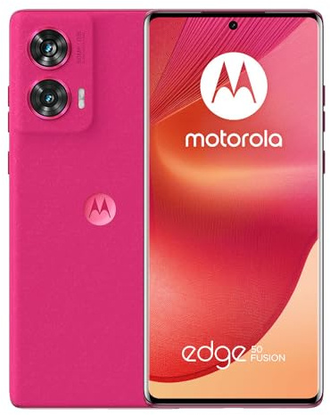 Motorola Moto Edge 50 Fusion 5G (XT2429-1) Dual-SIM | GSM entsperrt | 6,7 Zoll P-OLED 120 Hz Display | 8 GB RAM 256 GB Speicher – Internationale Version – Rosa