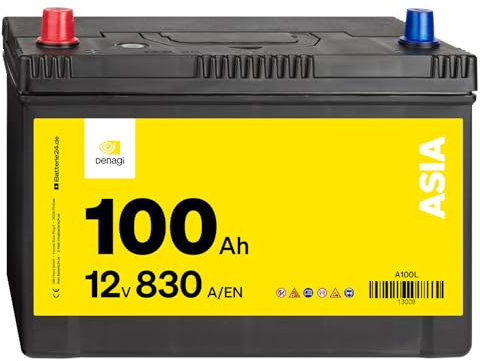 Denagi ASIA Autobatterie A100L 12V 100Ah 830A/EN Starterbatterie