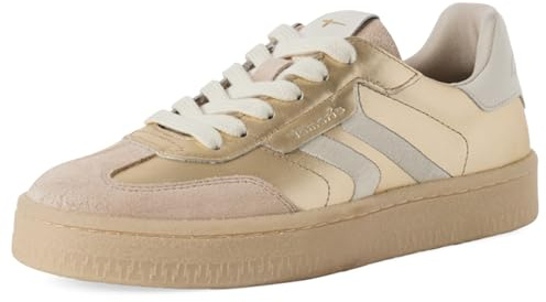 Tamaris Damen Sneaker Low Cut, metallic (LT.Gold Comb), 37