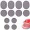 CENCERY 12 Pcs Patch de réparation de chaussures en maille Patch de réparation de trous de chaussures Patch de prévention de trous de chaussures Patch de réparation de talons (Gris)