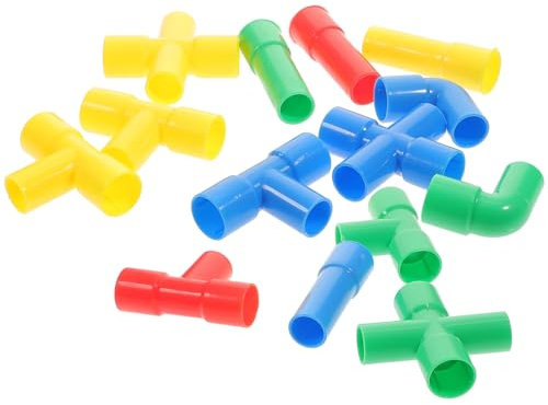 BCOATH 1Satz Bausteine aus Wasserrohren für Junge Mädchen Kreatives Lernspielzeug für Jungen und Mädchen Fördert Fantasie und Farberkennung von Steck Einfügesteinen