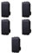 5x Deviatore 16A, Modulo nero, Compatibile Con BTicino Living, frutti, interruttori, pulsanti, deviatori, dimmer, sensori, PIR, buzzer, Per Placche originali e compatibili