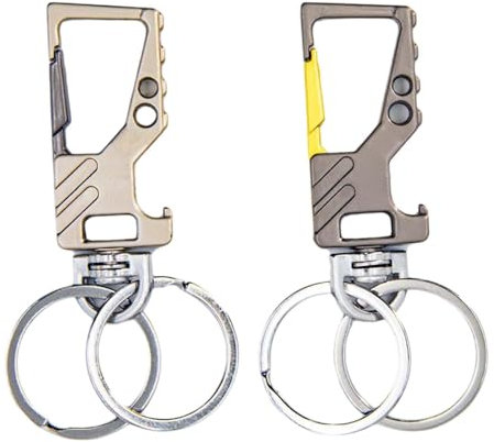 YXIING 4 Pcs Keychains, Carabiner Keyring for Men, Bottle Opener Keyring, Key Chains for Men, Heavy Duty Key Rings for, Key Clip