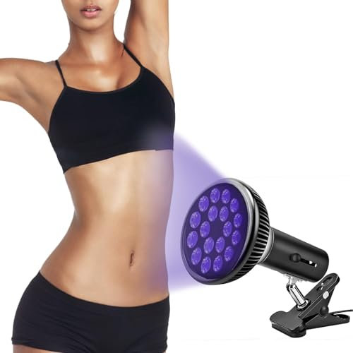 54W UV-Bräunungslampe für Gesicht & Körper, 180° drehbare Bräunungslampe für Zuhause, UV-Lichtgerät mit Klemme, Gesichtsbräuner – ideales Geschenk für Beauty-Fa