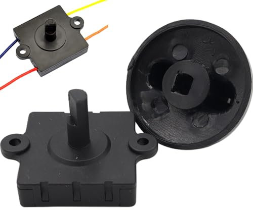Interrupteur de ventilateur rotatif en 4 positions DC 12V 13A, bouton de commande remplacement ABS à 3 vitesses avec trou d'installation pour les radiateurs, les ventilateurs plafond, les