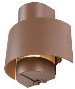 SLV Wandaufbauleuchte 1008198 / Beleuchtung für Wände, Wege, Eingänge, LED Spot außen, Aufbau-Leuchte Outdoor, Gartenlampe / E27 IP65 13W rost