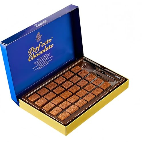 JGFWAT Nama Schokolade Japanische Rohschokolade 138g, 30 Stück mit Löffel, Zart Schmelzend, Intensiv Bitter, Geschenkbox, 365 Tage Haltbar