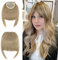 Elailite Clip in Pony Haarteil, 30g 20cm Fringe Bangs Extension Front Hair, Haarverlängerung Haarteile Natürliche Wirkung - Mittelblond