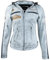 Urban Leather 58 Veste de Moto avec Protections - Femme - Gris vintage - S/38