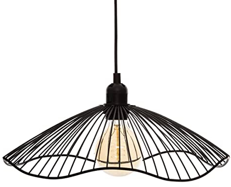 Atmosphera - Suspension filaire Galt noire - métal D34 cm