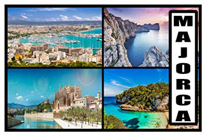 Majorca - Spain - Post Card Style Fridge Magnet - Large Size (7cm x 4.5cm) - Gift Idea - Tourism