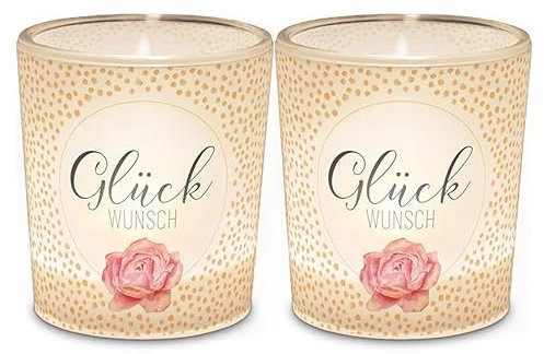 La Vida Windlicht+Teelicht 6x6cm Für Dich Blumenmotiv
