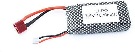 EFASO Batterie Li-ion 7,4 V 1600 mAh compatible avec XLH 9125 WLToys 12428 12429