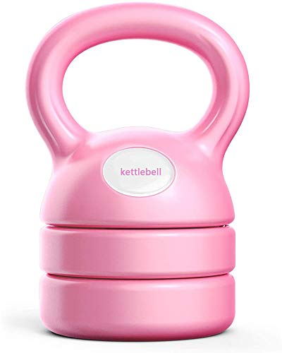 Einstellbare Kettlebell Small Hantel Fitnessgeräte Perfekt für Bodybuilding Gewichtheben Training für Home Gym Männer Frauen,pink