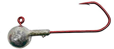 Bleikopfhaken Rundkopf Größe 2/0 in 8,5g Jighaken mit VMC Haken 25 Stück im Set