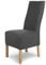 SCHEFFLER-Home Stuhlhussen Stretch Luna-Lang/Stuhlüberzug 6er Set Anthrazit/elastische Flanell Stuhlabdeckungen/Stuhlhussen Schwingstühle/Spann-Bezug Stuhl Überwurf als eleganter Schonbezug