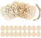 PRETYZOOM 20 Stück Ostern Anhänger Holzdeko Holzscheiben Holz Ostereier Osterhasen Blumen Eier Hasen Figur Streudeko Osteranhänger Holz Osterdeko Dekohänger DIY Basteln Baumschmuck
