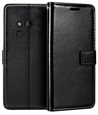 PU Leather Phone Wallet Case Compatible with Microsoft Nokia 216, Magnetic Flip Cover with Card Slots, Full Protection and Stand Function