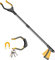 YAUNGEL 81cm Pinza Raccogli Oggetti, Pinza telescopica Pieghevole, Bastone a Braccio con Punta Magnetica a Forte Presa, Portatile Pinza raccogli rifiuti Pinza Morsetto in Gomma (Arancio)