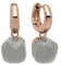 Qudo Firenze Creolen rosegold Edelstahl beschichtet (grey opal)