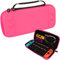 TECHGEAR Switch OLED Case, Hard Protective Carry Travel & Storage Case Cover Designed for Nintendo Switch OLED Pink, Storage for Joy-Con Controllers, 10 Game Card Slots, Accessories