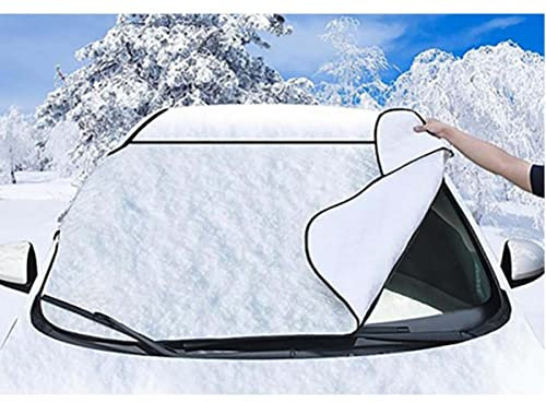 CARALL Bâche Pare-brise anti-glace, Accessoire Voiture Protection Pare-brise-brise pour Hiver et Été, Couverture Antigel et Pare-soleil (225 x 90 cm)