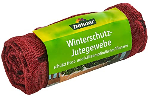 Dehner Winterschutz mit Dekor, Jute-Gewebesack, ca. 300 x 105 cm, rot