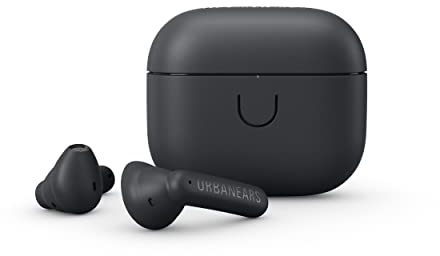 Urbanears Boo True Wireless Kopfhörer, 30 Stunden Spielzeit, IPX4-bewertet als wasserfest – Anthrazitschwarz, 1006201