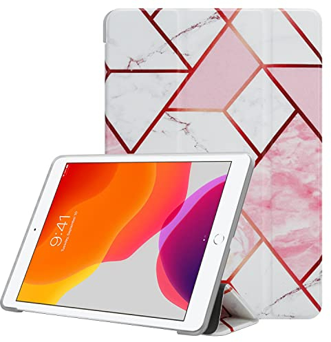 Cadorabo Funda para Tablet Compatible con Apple iPad Pro (10.5 Pulgadas) - Diseño Mármol Blanco Rosa - Funda Protectora Ultrafina de Silicona TPU Flexible con función de Soporte