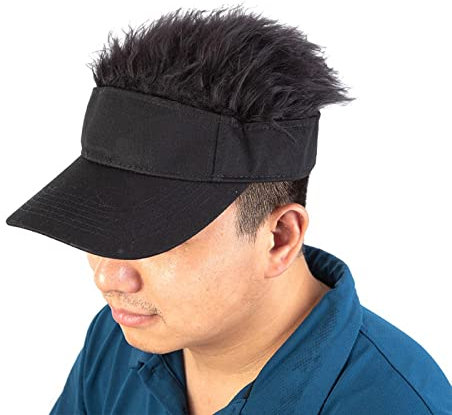 with Sun Visor, Adjustable Unisex Baseball Caps, Funny Wig, Lace Golf Hats - Soft and Hats for Outdoor Activities, for Birthdays