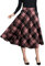 IDEALSANXUN Gonne lunghe da donna in lana scozzese, con elastico in vita, svasate, plissettate, XS