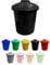 Jardin202 - Cubo Basura de plástico con Tapadera | Cubo almacenaje y reciclar (100 litros, Negro)