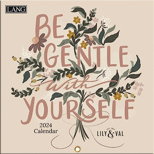 LANG Be Gentle With Yourself 2024 Mini-Wandkalender Monatskalender (24991079270)