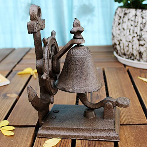 Türglocke Gusseisen Glocke Gusseiserne Türklingel für Tischplatte, Handgefertigte Kleine Tischklingel für Café/Picknicktisch/Esstisch, Manuell Bediente Glocken