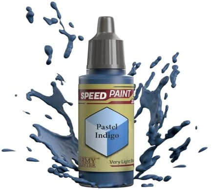 The Army Painter Speedpaint Pastel Indigo 2.0, Peinture Acrylique Unique 18ml Solution De Peinture à Une Couche Pour Figurines Comme Warhammer 40k et Dungeons and Dragons.